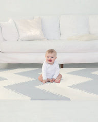 Playspot Geo Foam Floor Tiles - Grey / Cream
