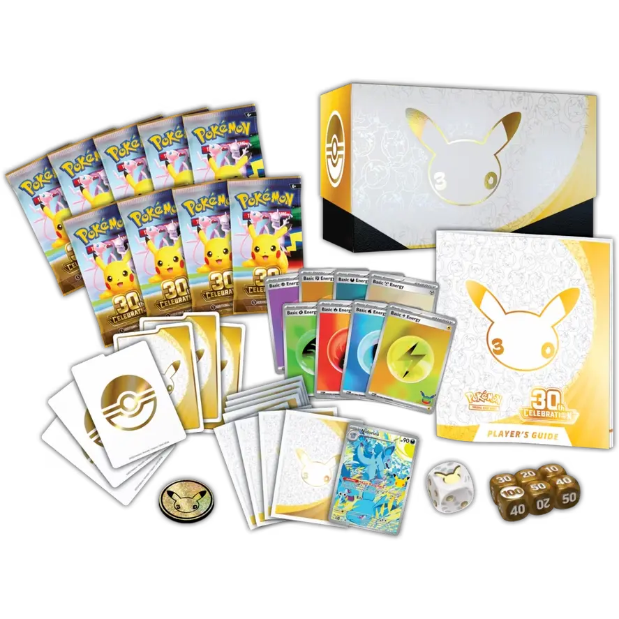 Pokémon TCG 30th Celebration Elite Trainer Box – contents