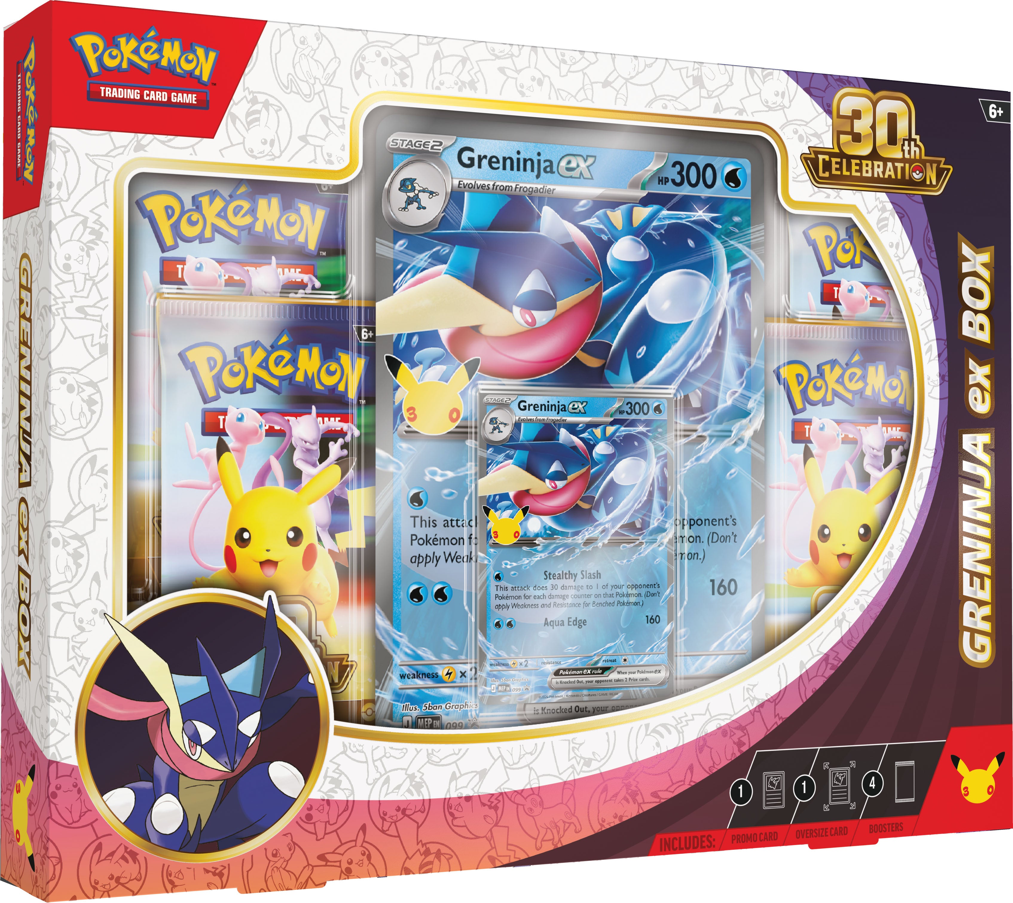Pokémon TCG 30th Celebration Greninja ex Box – front