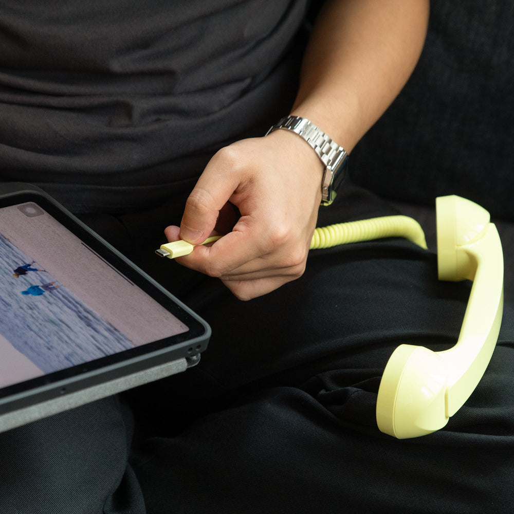 Native Union POP Phone Lemon in use