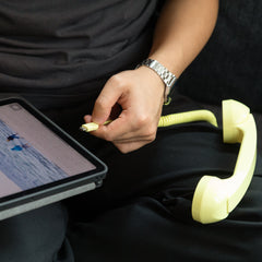 Native Union POP Phone Lemon in use