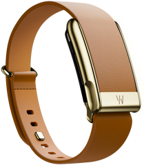 Whoop MG LeatherLuxe Tapered Band - Camel/Gold