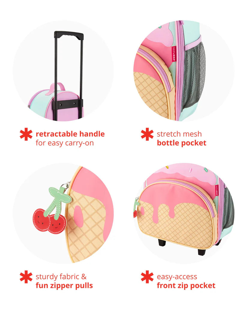Spark Style Kids Carry On Rolling Luggage - Ice Cream