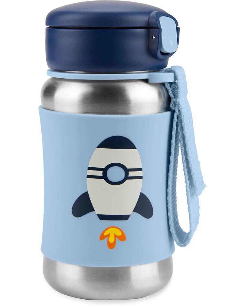 Spark Style Stainless Steel Straw Bottle - Rocket Spark Style Stainless Steel Straw Bottle - Rocket