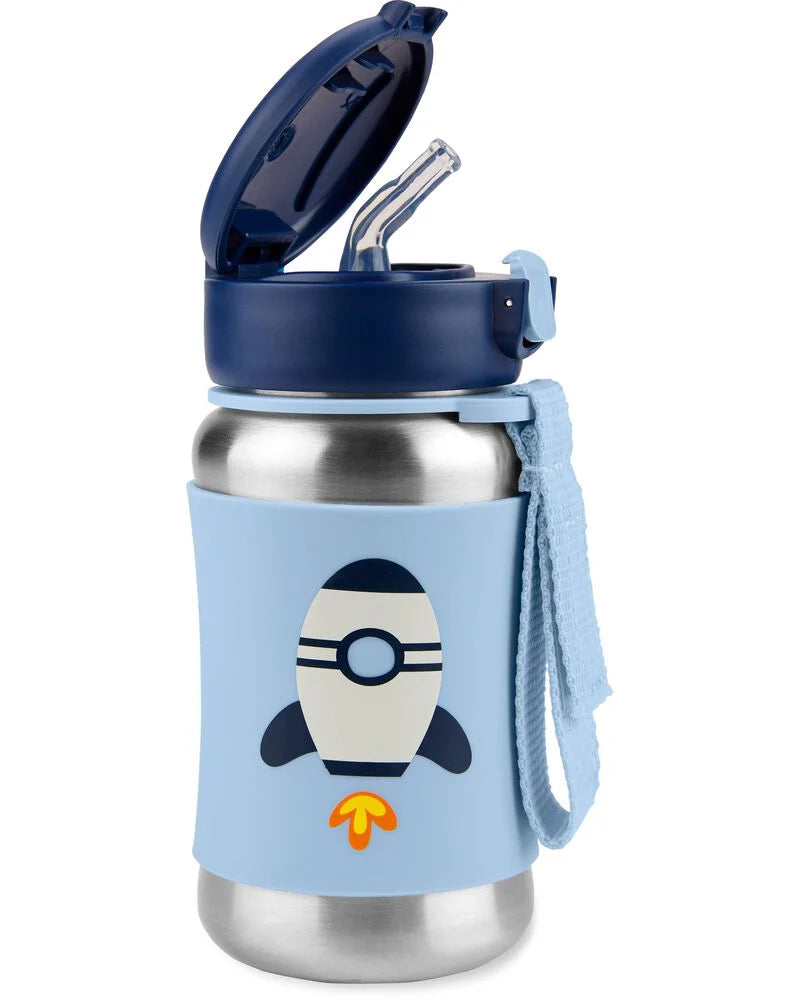 Spark Style Stainless Steel Straw Bottle - Rocket Spark Style Stainless Steel Straw Bottle - Rocket