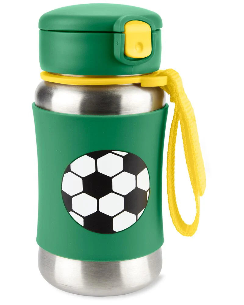 Spark Style Stainless Steel Straw Bottle - Soccer Spark Style Stainless Steel Straw Bottle - Soccer