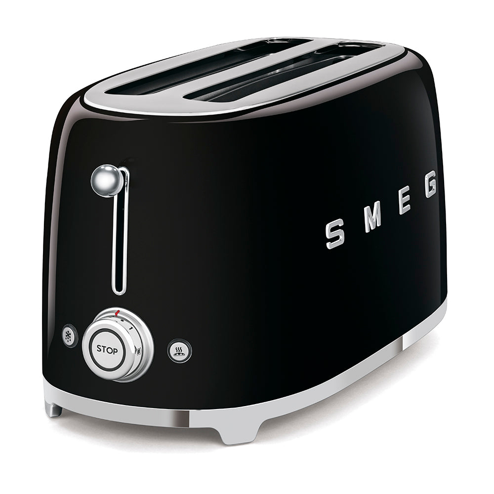 Smeg 4-Slice Toaster 50's Style Aesthetic - Black