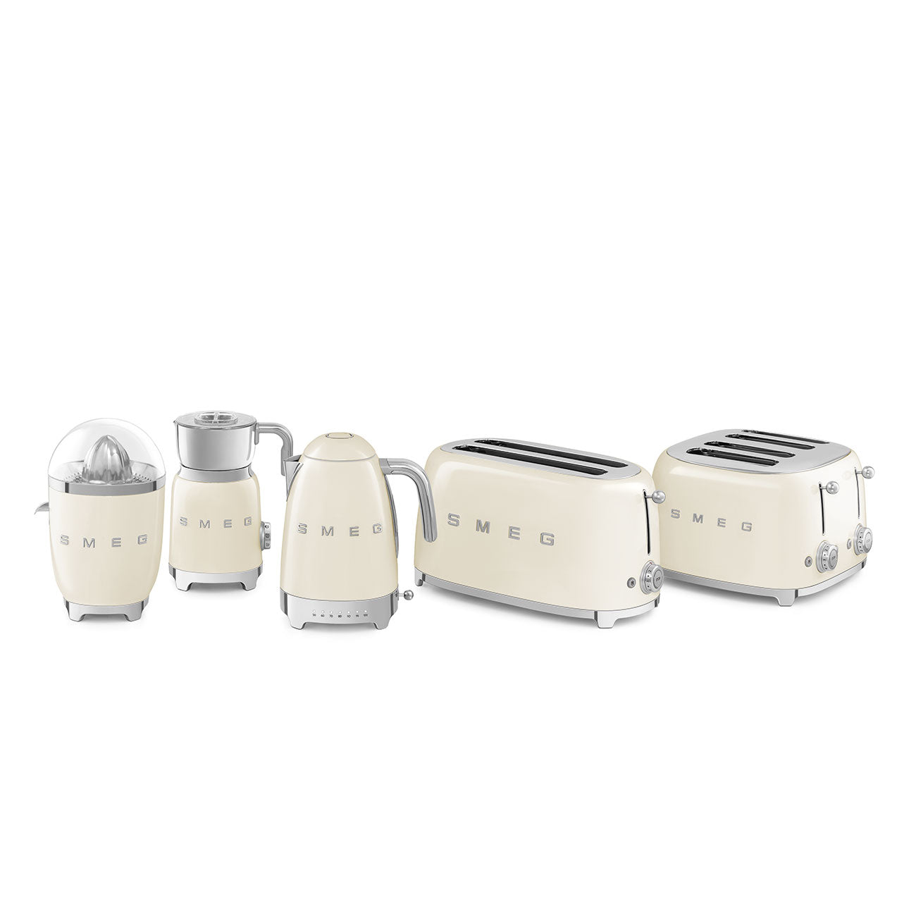 Smeg 4-Slice Toaster 50's Style Aesthetic - Cream