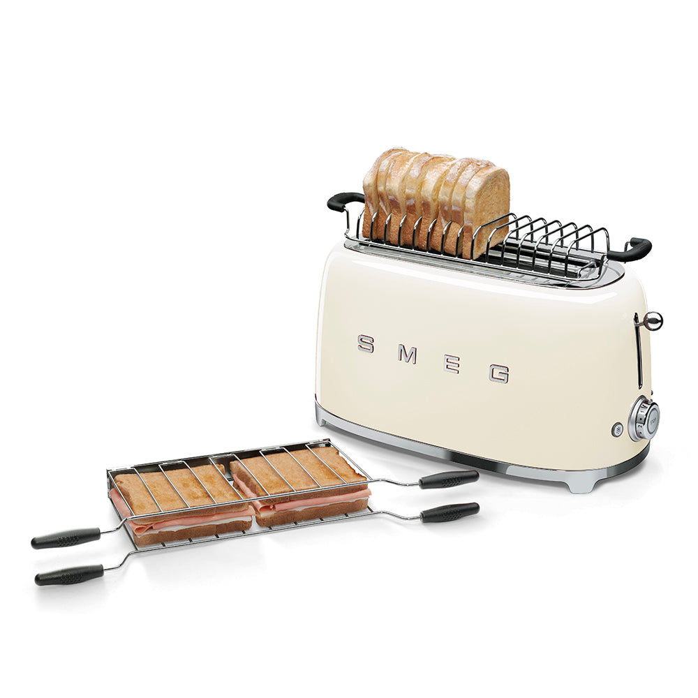 Smeg 4-Slice Toaster 50's Style Aesthetic - Cream