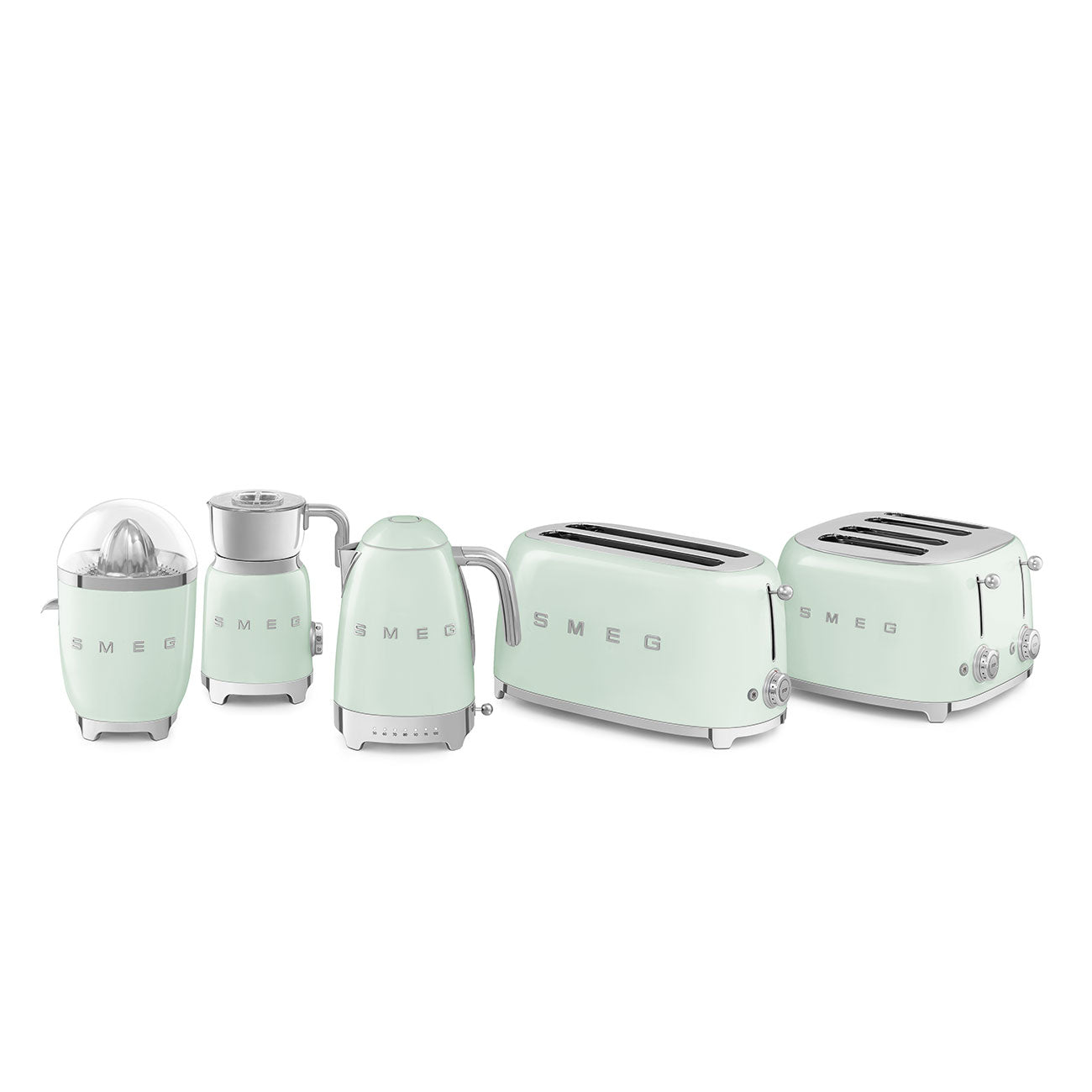 Smeg 4-Slice Toaster 50's Style Aesthetic - Pastel Green