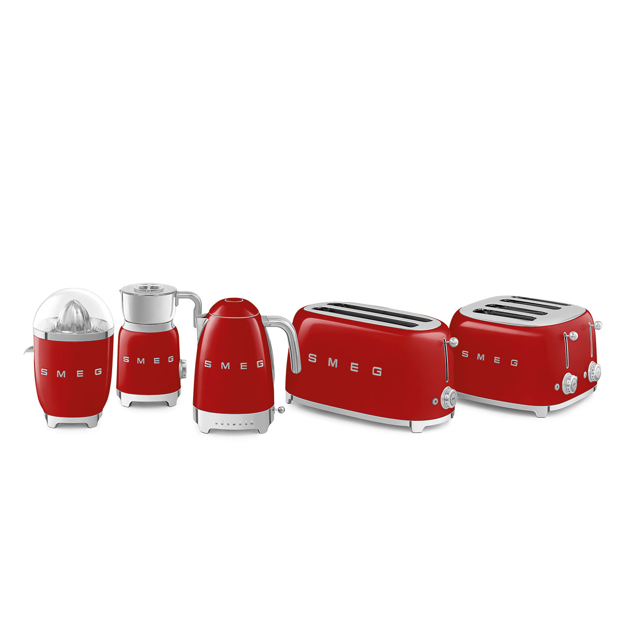 Smeg 4-Slice Toaster 50's Style Aesthetic - Red