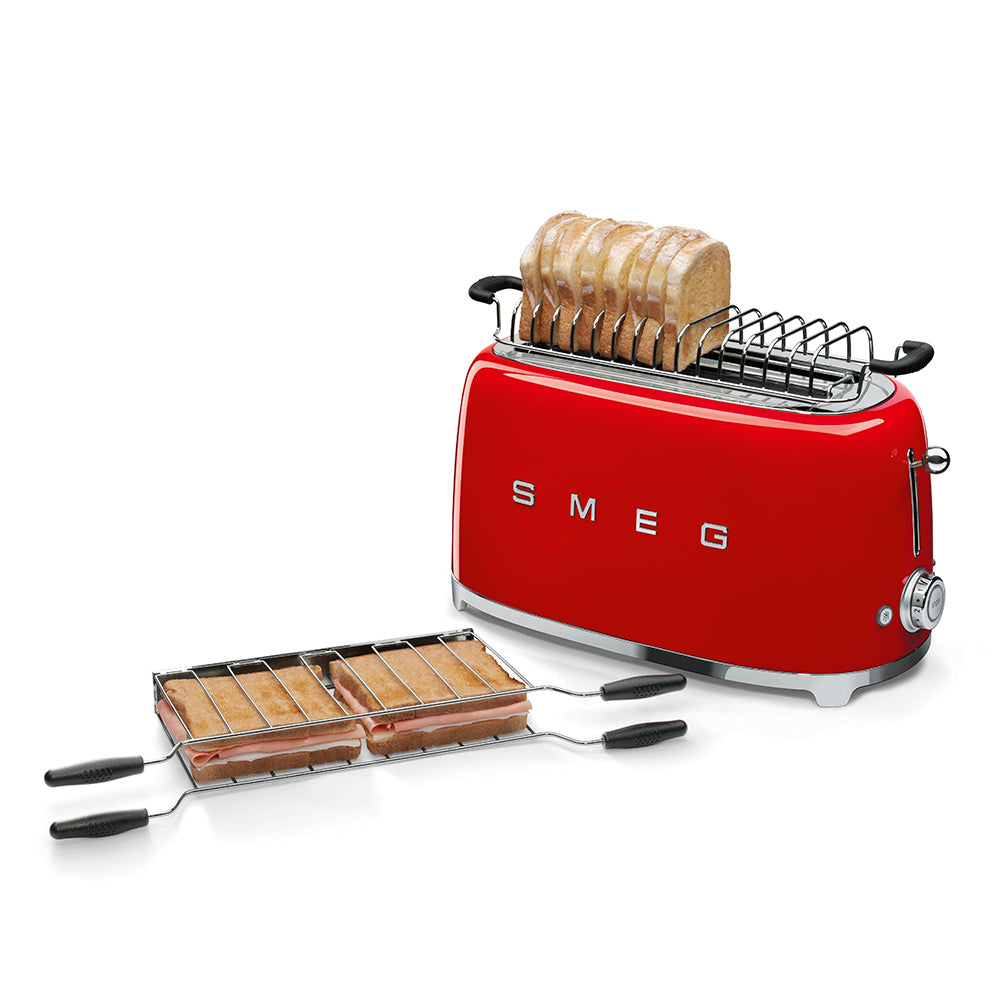 Smeg 4-Slice Toaster 50's Style Aesthetic - Red