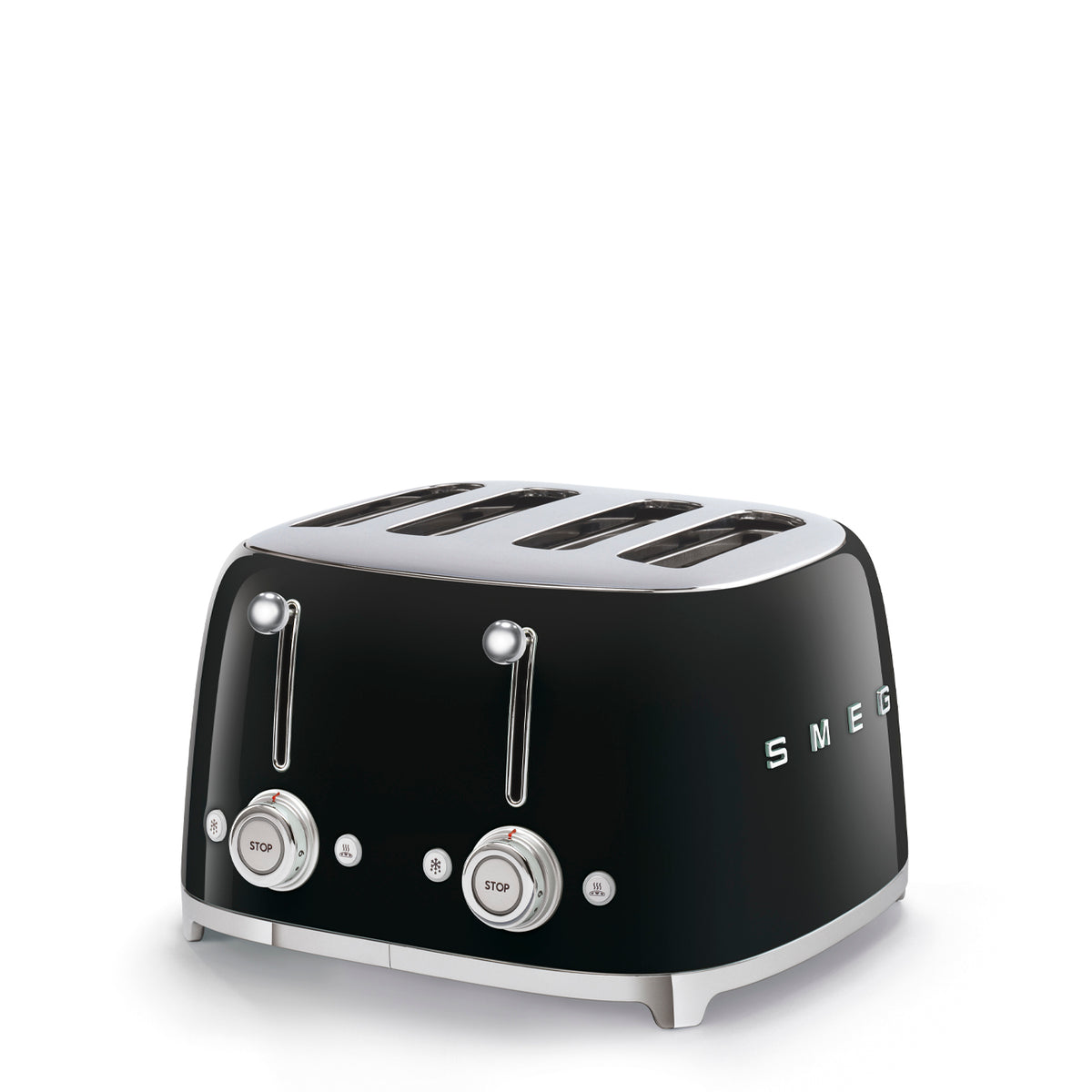 Smeg 4-Slot Wide Toaster 50's Style Aesthetic - Black