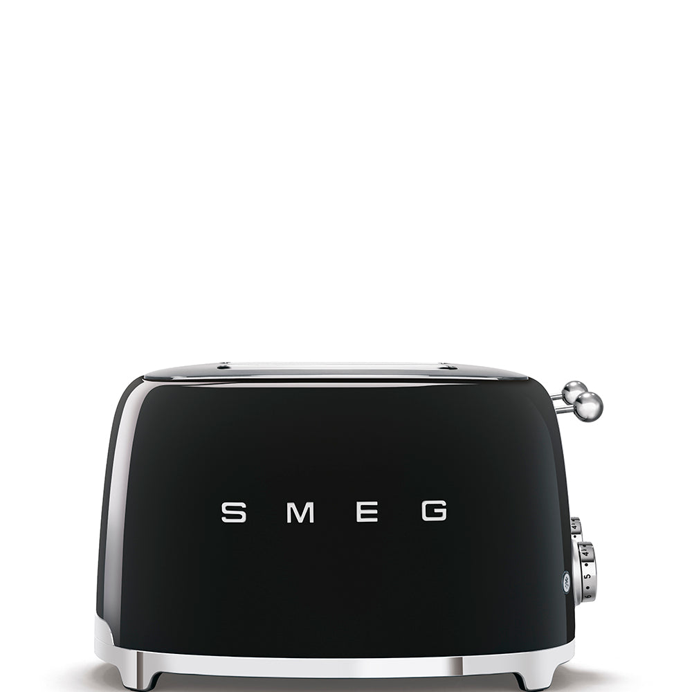 Smeg 4-Slice Wide Toaster 50's Style Aesthetic - Black