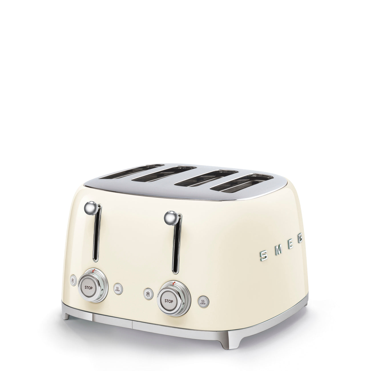 Smeg 4-Slice Wide Toaster 50's Style Aesthetic - Cream