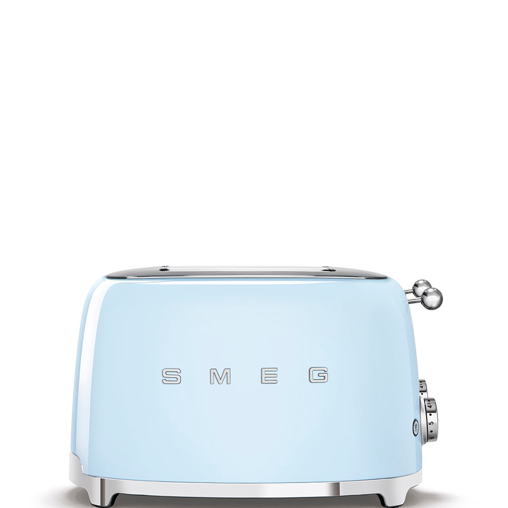 Smeg 4-Slice Wide Toaster 50's Style Aesthetic - Pastel Blue