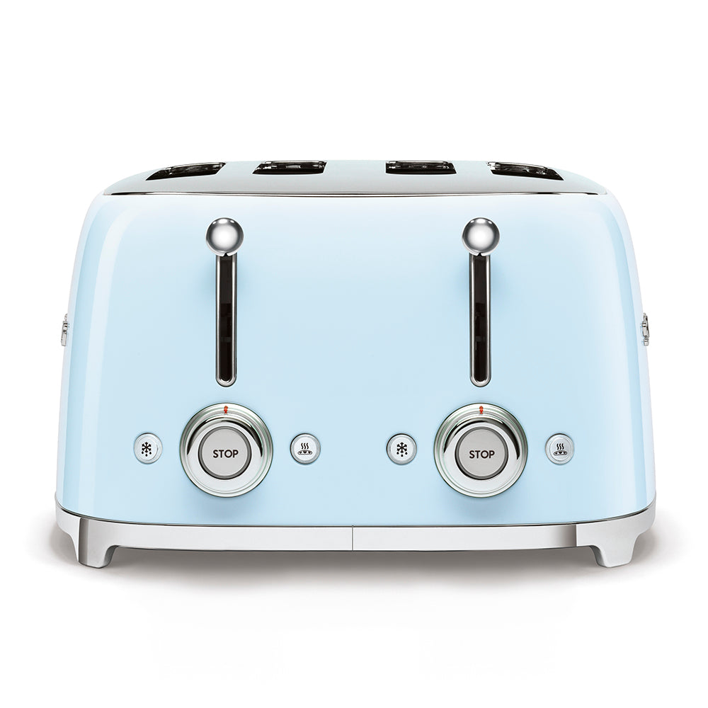 Smeg 4-Slice Wide Toaster 50's Style Aesthetic - Pastel Blue