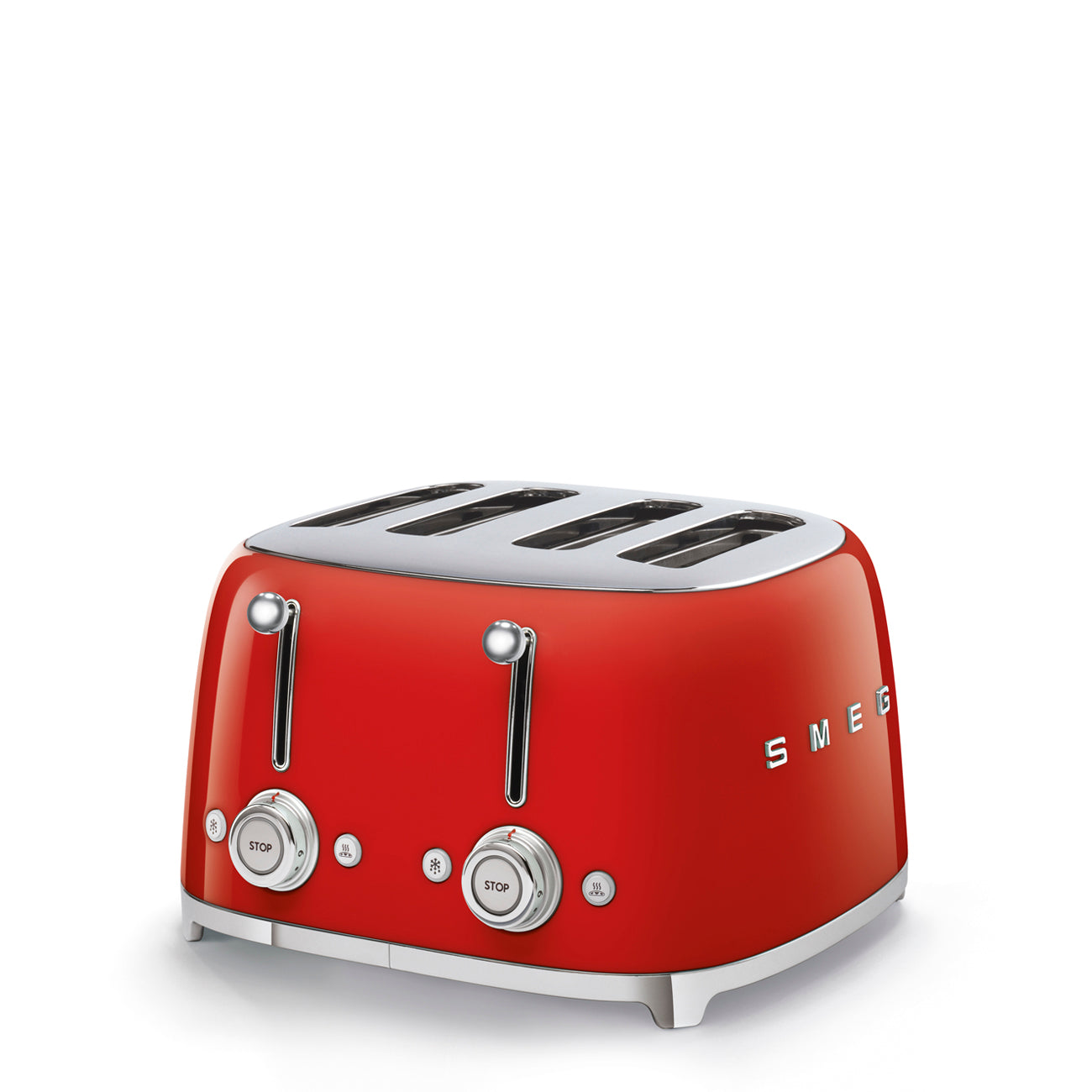 Smeg 4-Slice Wide Toaster 50's Style Aesthetic - Red