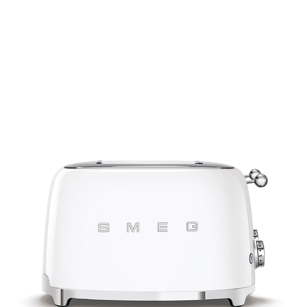 Smeg 4-Slice Wide Toaster 50's Style Aesthetic - White