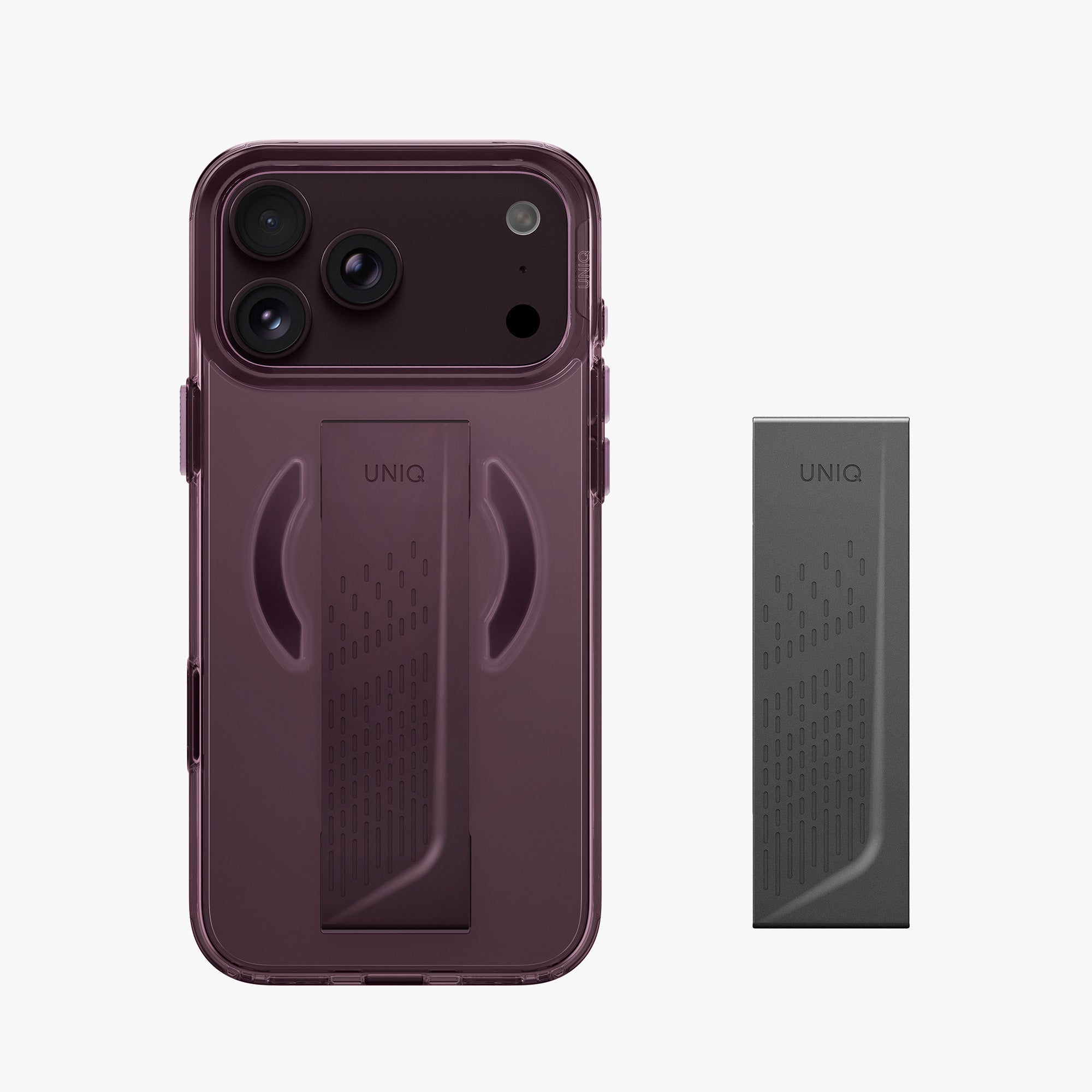 UNIQ Heldro Air MagClick Grip iPhone 18 Pro Max Case – Velvet Burgundy - image 2