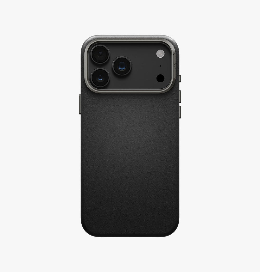 UNIQ Lyden MagClick Vegan Leather iPhone 18 Pro Max Case – Dallas Black - image 2