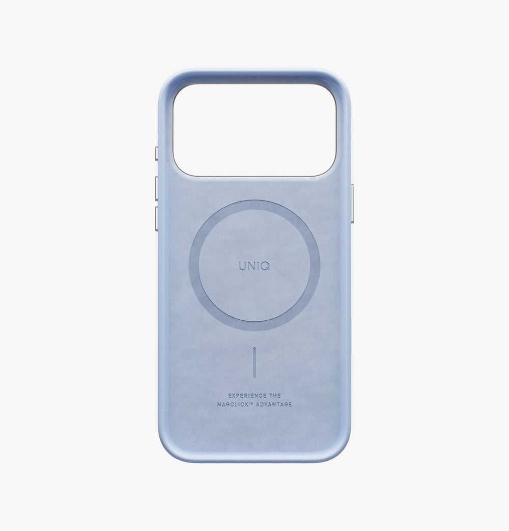 UNIQ Lyden MagClick Vegan Leather iPhone 18 Pro Max Case – Frost Blue - image 6