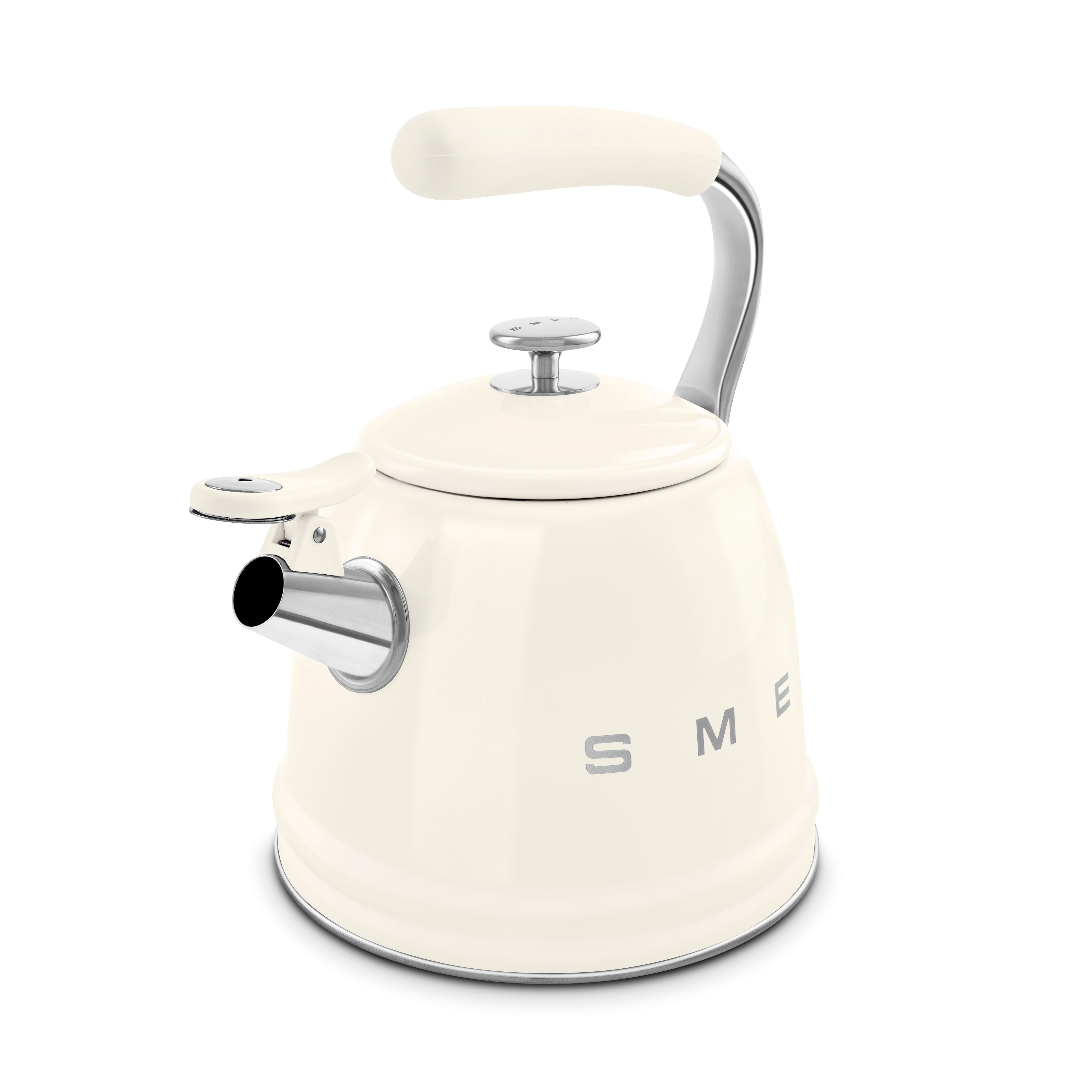 Smeg Whistling Kettle 50's Style Aesthetic - Cream
