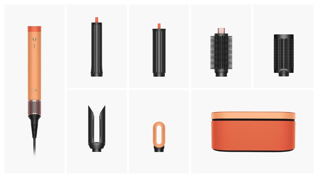 Dyson Airwrap Co-anda2x Ceramic Apricot in use styling hair