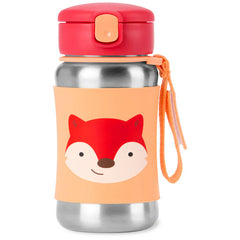 ZOO Stainless Steel Kid Straw Bottle - Fox