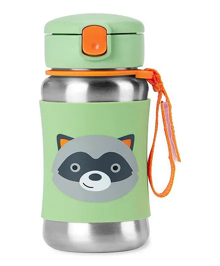ZOO Stainless Steel Kid Straw Bottle - Raccoon ZOO Stainless Steel Kid Straw Bottle - Raccoon