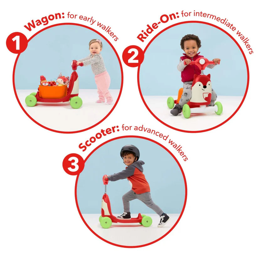 Zoo 3-in-1 Ride On Toy - Fox Zoo 3-in-1 Ride On Toy - Fox