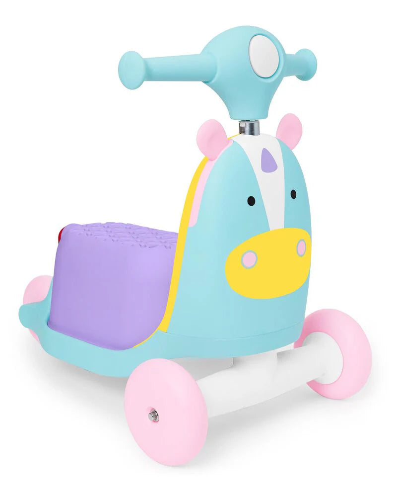 Zoo 3-in-1 Ride On Toy - Unicorn Zoo 3-in-1 Ride On Toy - Unicorn