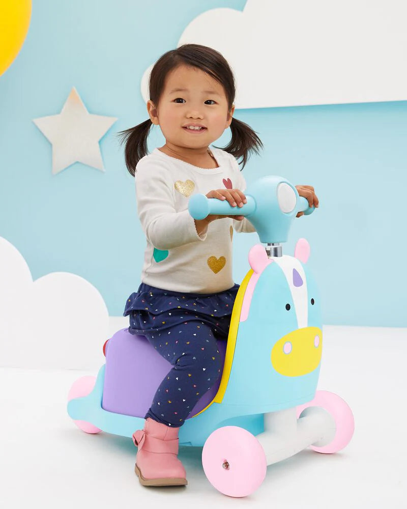 Zoo 3-in-1 Ride On Toy - Unicorn Zoo 3-in-1 Ride On Toy - Unicorn