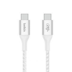 BELKIN BOOSTCHARGE C - C BRAIDED CABLE 240W 2M - WHITE