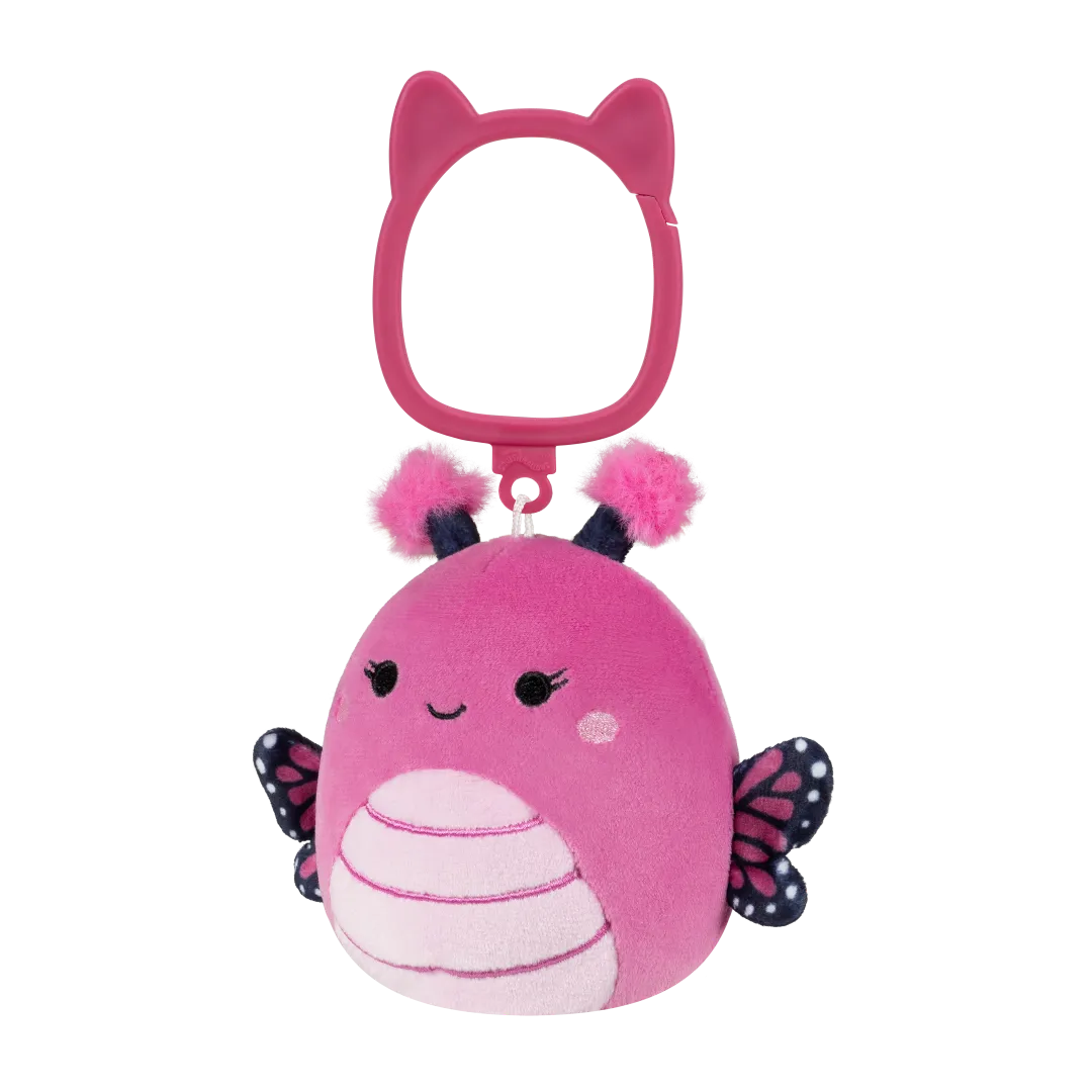 Squishmallows Clip-On Marcelina Pink Butterfly