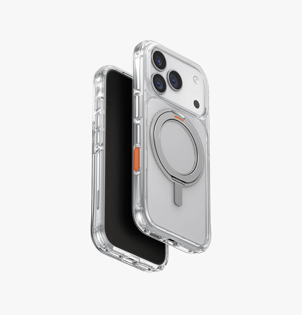 UNIQ Swivix Rotating Kickstand Case for 17 Pro - Clear