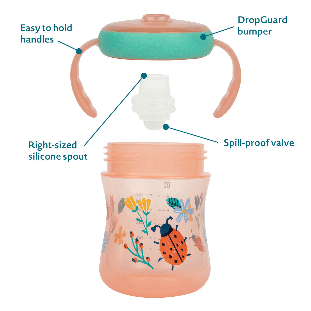 The First Years Soft Spout Trainer Cups 7 oz - 2 Pack