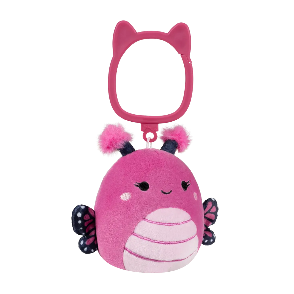 Squishmallows Clip-On Marcelina Pink Butterfly