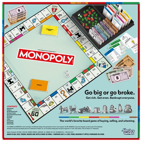 Hasbro Monopoly Classic with Storage Tray