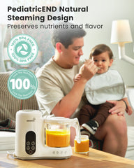 GROWNSY NutriChef Steam & Blend Baby Food Maker - White