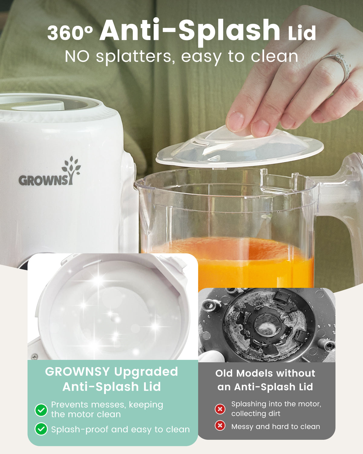 GROWNSY NutriChef Steam & Blend Baby Food Maker - White