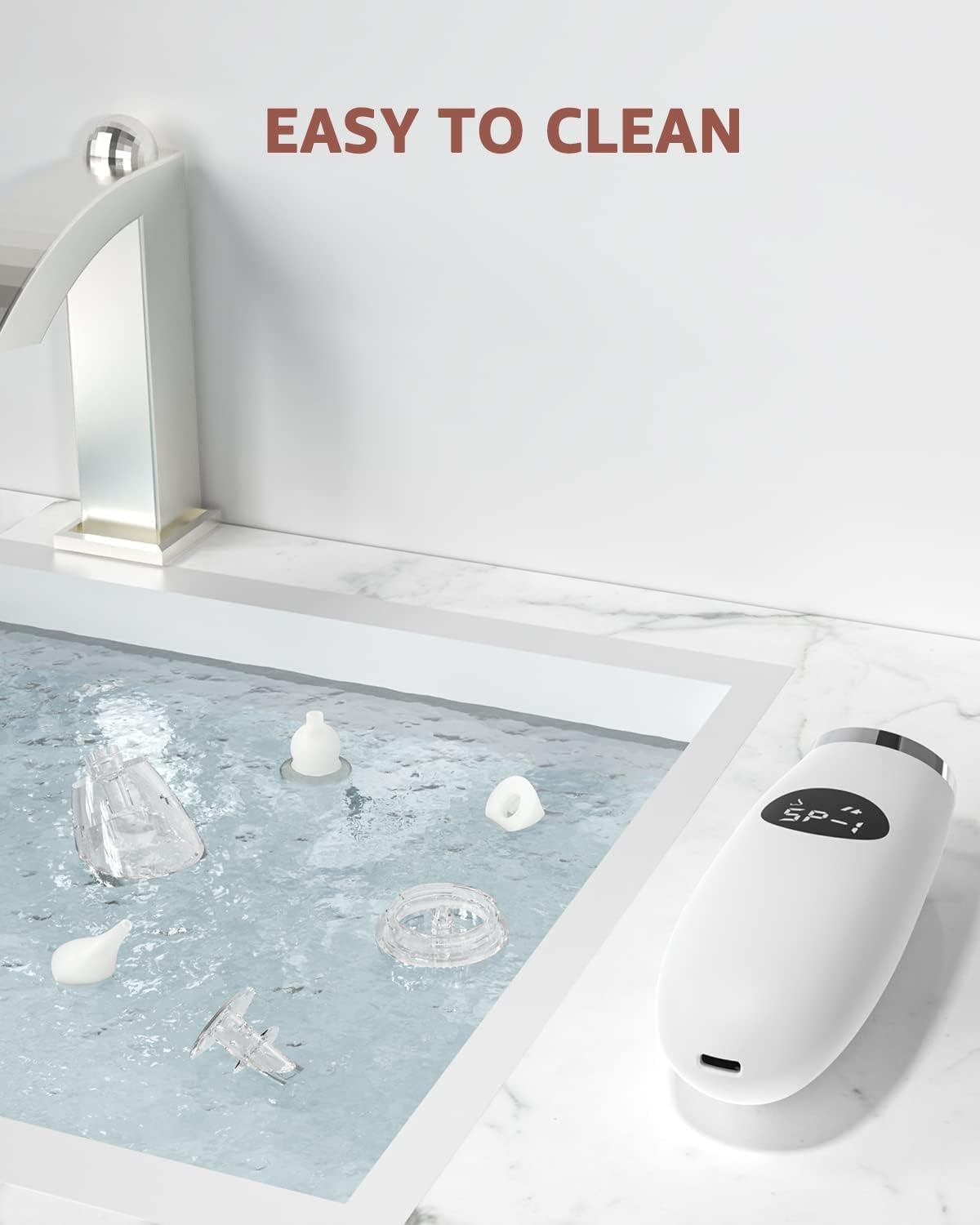GROWNSY Electric Baby Nasal Aspirator with 3 Suction Modes - White