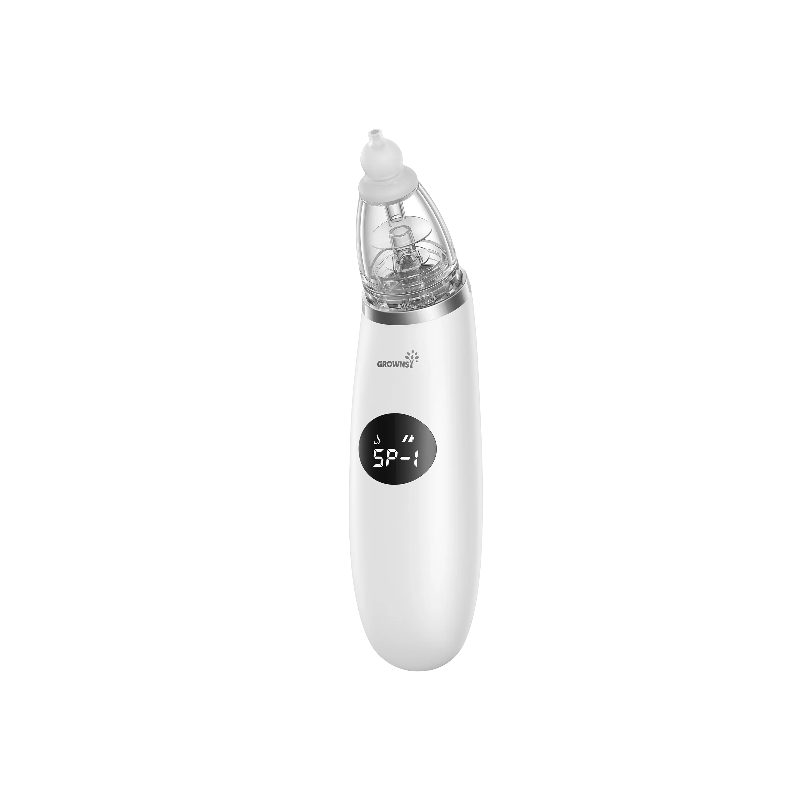 GROWNSY Electric Baby Nasal Aspirator with 3 Suction Modes - White