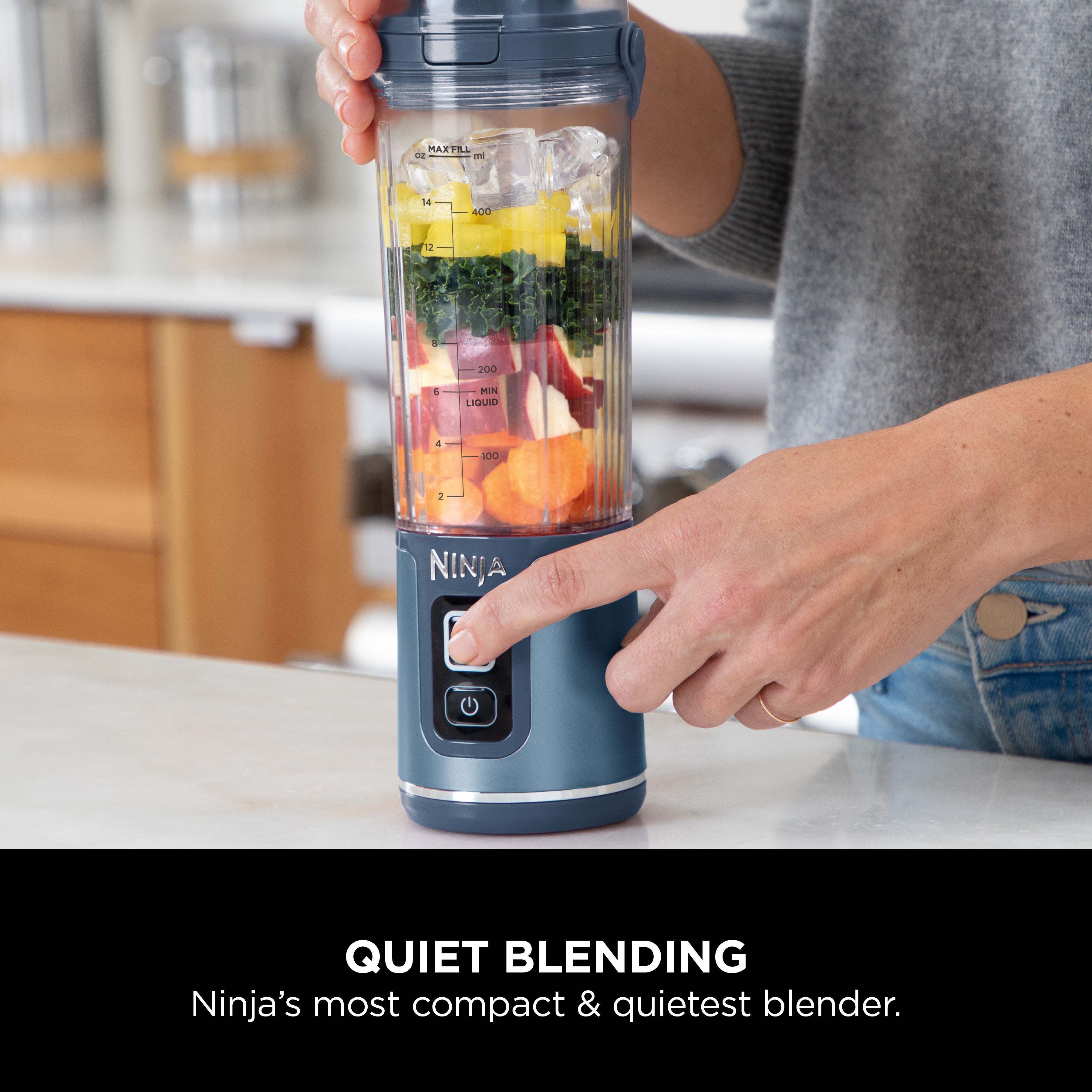Ninja Blast Cordless Portable Blender – Blue Ninja Blast Cordless Portable Blender – Blue