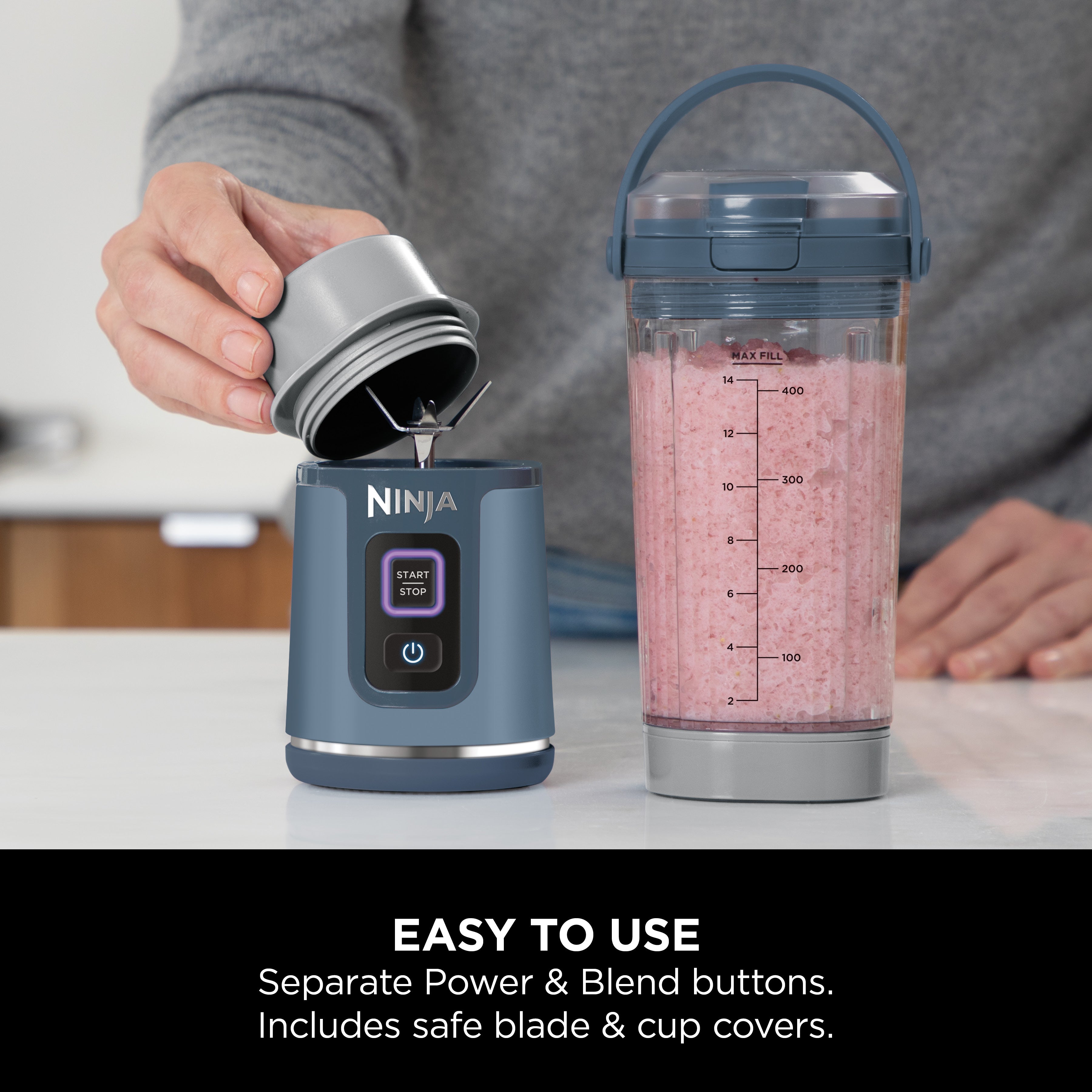 Ninja Blast Cordless Portable Blender – Blue Ninja Blast Cordless Portable Blender – Blue
