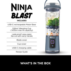 Ninja Blast Cordless Portable Blender  – Blue