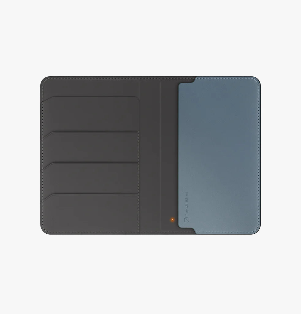 UNIQ Belmont Find My Vegan Leather Passport Holder - Black