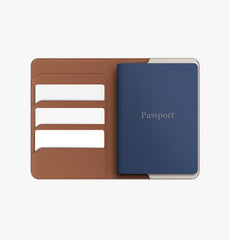 UNIQ Belmont Find My Vegan Leather Passport Holder - Brown