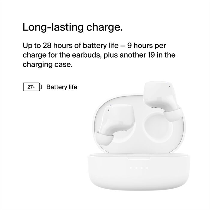 BELKIN SOUNDFORM BOLT TRUE WIRELESS EARBUDS - White