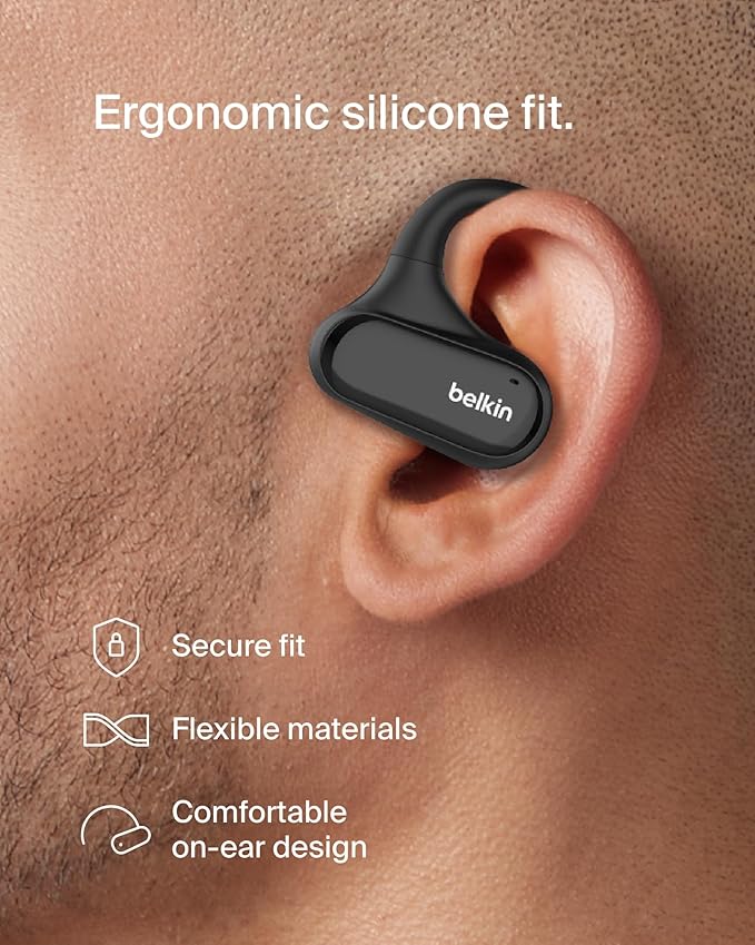BELKIN SOUNDFORM BREEZE OPEN EAR TRUE WIRELESS EARBUDS - Black